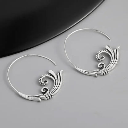 Retro Exaggerated Drop Earrings Personality Vintage Carved Dangle Earrings Daily Accessories Party Valentine's Day Jewelry Gifts for Women - style: Retro Style 14