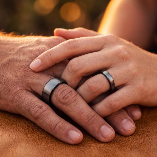Tungsten Wedding Band Ring 10mm 8mm 6mm 4mm for Men Women 18k Rose Gold Plated Dome Black Grey Brushed Polished - color: 4 Rose Gold Black Grey Tungsten
