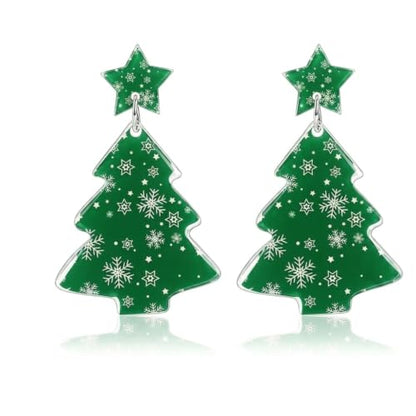 4th of July Earrings,Patriotic Dangle Stud for Women, Fourth of July Jewelry for Veterans Day - color: GREENTREE