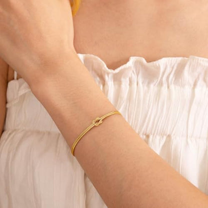 Matching Bracelets for Couples Love Knot Bracelet Pinky Promise Soulmate Relationship Friendship Bracelets Forever Infinity Jewelry Gifts for Women Her Him - style: PROMISE