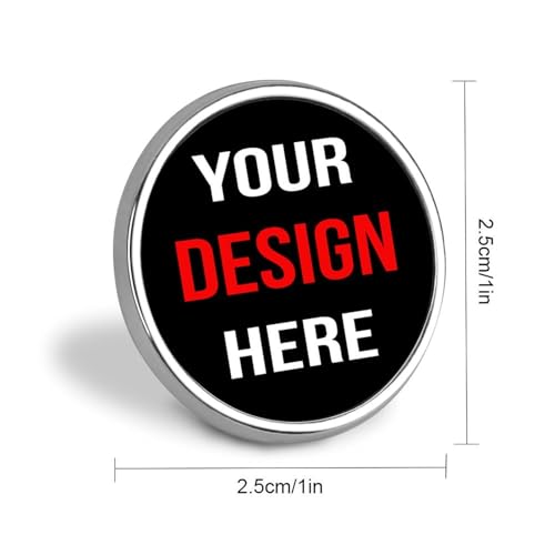 Custom Pins Custom Lapel Pins Customized Buttons Cute Pin for Backpacks Personalized Pin Add Logo Text Photo - color: Round