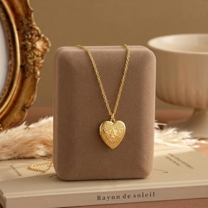 Gold Initial Heart Letter Pendant Necklace Jewelry for Women | 14K Gold Plated Fashion Waterproof Statement Cute Necklaces Dainty Personalized Name Friendship Couple Gifts for Women - color: Initial A