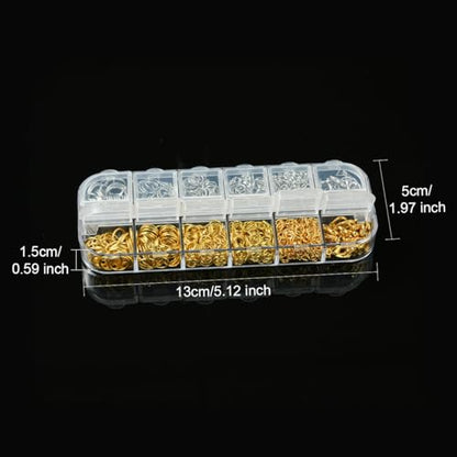 1188PCS Jump Rings for Jewelry Making Kit, Jump Rings and Necklace Clasps with Pliers Tools for Jewelry Making Supplies and Necklace Repair (Set B) - color: Set B