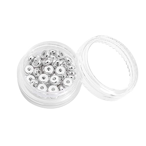 Silver Plated Roudelle Spacer Beads 5x2mm 50pcs for Jewelry Making Findings Non Tarnish - color: Silver, size: 5x2mm Roudelle