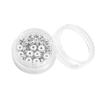 Silver Plated Roudelle Spacer Beads 5x2mm 50pcs for Jewelry Making Findings Non Tarnish - color: Silver, size: 5x2mm Roudelle