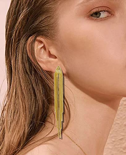 Long Earrings for Women Dangling Black Tassel Earrings Fringe Earrings Formal Elegant Earrings Bridesmaid Jewelry - style: G