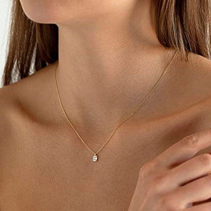 Tewiky Pendant Necklace for Women 14k Gold Plated Chain Choker Necklaces | Dainty Necklaces,Aesthetic Simple Necklace,Jewelry Gifts for Women - color: cz pendant gold