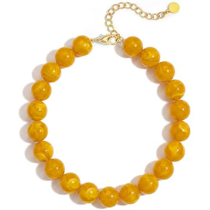 Chunky Beaded Necklace for Women, Colorful Trendy Statement Summer Jewelry Gift - color: necklace-14