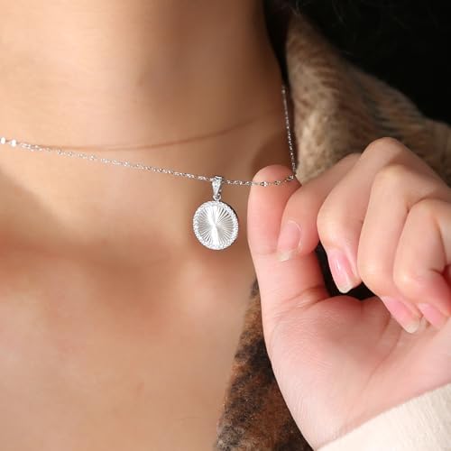 16 Inch Women's Pendant Necklace Chains - 5 Different Pendant Designs, Dainty Adjustable Chains(Gold/Silver) - color: silver2