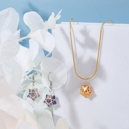 SUPERFINDINGS 40Pcs Wire Wrapped Star Pendants AB Color Electroplate Glass Charms Mixed Color Crystal Dangle Charms for Earring Bracelet Necklace Jewelry Making - color: Gold+Silver