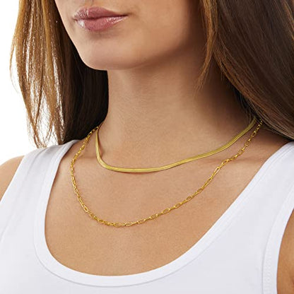 Amazon Essentials 14K Gold Plated Paperclip Chain Necklace - color: Yellow Gold, size: 20"