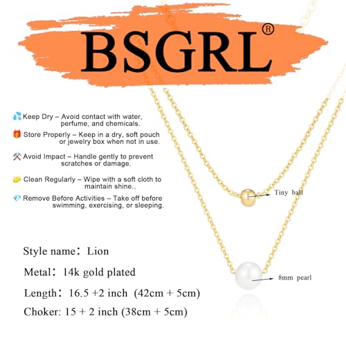 Pearl Necklace for Women- 14K Gold-plated/White Gold-plated Dainty Pearl Necklace for Women - color: Gold layered 316