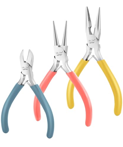 Mr. Pen- Pliers for Jewelry Making, 3 Pack, Chain Nose | Round Nose Pliers Set and Wire Cutter for Beading, Wire Wrapping, Jump Rings, Jewelry Repair, Crafting, DIY - color: Multicolor 2