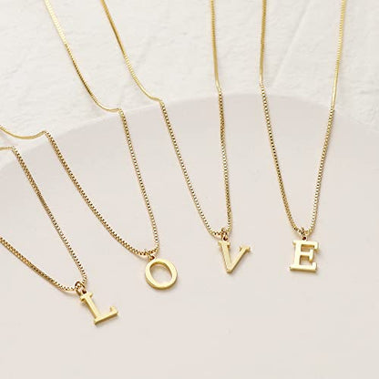 Foxgirl Gold Initial Necklaces for Women, Dainty Gold Letter Necklace Tiny A-Z Pendant Choker Necklace Trendy Cute Personalized Monogram Name Necklace Gold Jewelry Necklace for Women Gift | Tiny Letter Pendant on a Dainty Choker Chain, Personalized Everyd