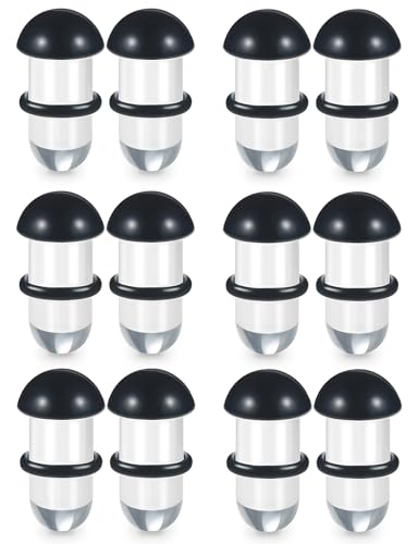 Cisyozi 14G-00G Acrylic Gauges for Ear Single Flare Plugs With Rubber Rings Unique Smooth Acrylic Gauges for Daily Wear Earring Expander Stretching Kit Piercing Jewelry for Women Men - color: Black, size: 2G=6mm