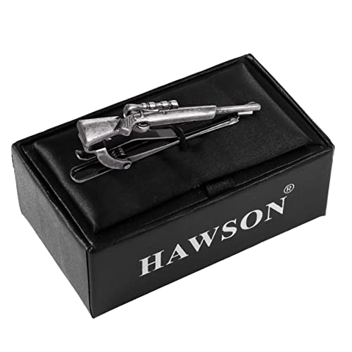 HAWSON 2 inch Tie Clip for Men-Novelty Sport Necktie Bar Clip,Tie Pin,Special Interesting Gift for Men - style: Gun