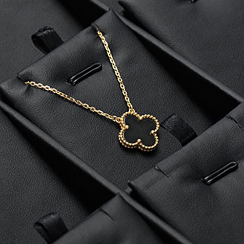 Oirlv Black Leather 24 Grid Jewelry Insert Tray Necklace Pendant Display Tray Jewelry Drawer Organizer（Pack of 1） - style: P017006