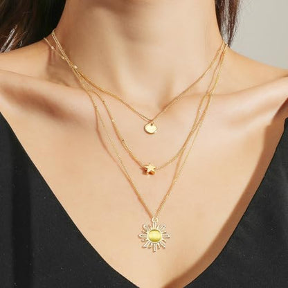 30 Pieces Gold Sun Charms Vintage Metal Celestial Acrylic Gemstone Crystal Pendants Beads for Bow Jewelry Making DIY Bracelets Necklace Earring Supplies