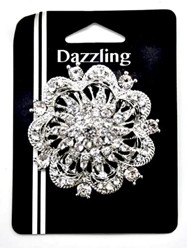 Belagio Enterprises 2 1/2-Inch Rhinestone Brooch | BW-171-182 - size: 2-1/2-Inch, style: BW-136