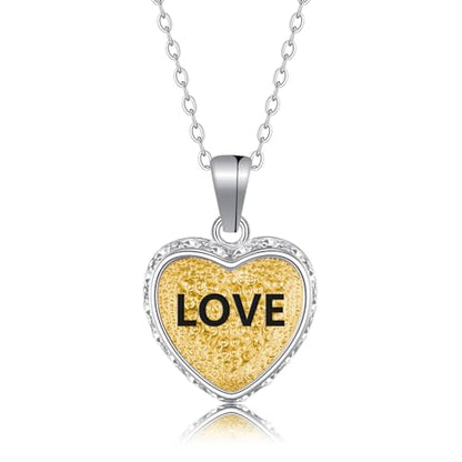 Ahiller Women's Necklace, Dainty Pendant Choker, Adjustable Chain | Heart Initial & Round Pendants, Daily Necklace,17-21" Adjustable Necklaces, Trendy Minimalist Jewelry, Stainless Steel Chain - color: Gold-Love, style: Other Shapes - Multi-Color