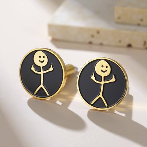Dreamtimes Rock Skull Hand Cufflinks Halloween Shirt Cufflinks Figurine Sign Language Cuff Links Rock On Hand Gesture Stainless Steel Novelty Cuff Links for Men - style: Style 1-S