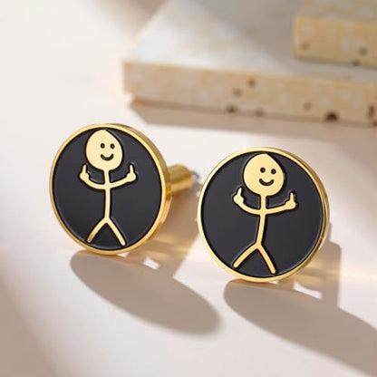 Dreamtimes Rock Skull Hand Cufflinks Halloween Shirt Cufflinks Figurine Sign Language Cuff Links Rock On Hand Gesture Stainless Steel Novelty Cuff Links for Men - style: Style 1-S