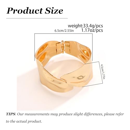Chunky Gold Cuff Bracelet Chunky Bangles for Women Non Tarnish Modern Gold Jewelry Gifts trendy fashion fall fashion jewelry womens fashion - color: H-Bohemian style bracelet
