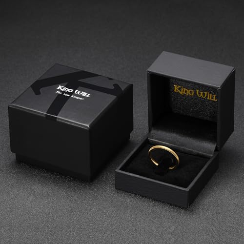 King Will Wedding Band for Men Women, 2/4/6/7/8mm Domed Matte Brushed Tungsten Carbide Rings, Solid/Dual Color Engagement Rings, Comfort Fit - color: Gold-2mm