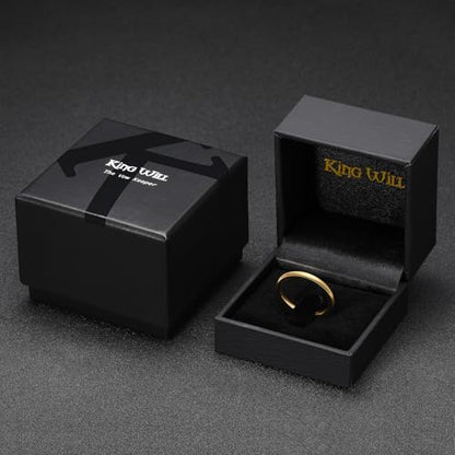 King Will Wedding Band for Men Women, 2/4/6/7/8mm Domed Matte Brushed Tungsten Carbide Rings, Solid/Dual Color Engagement Rings, Comfort Fit - color: Gold-2mm