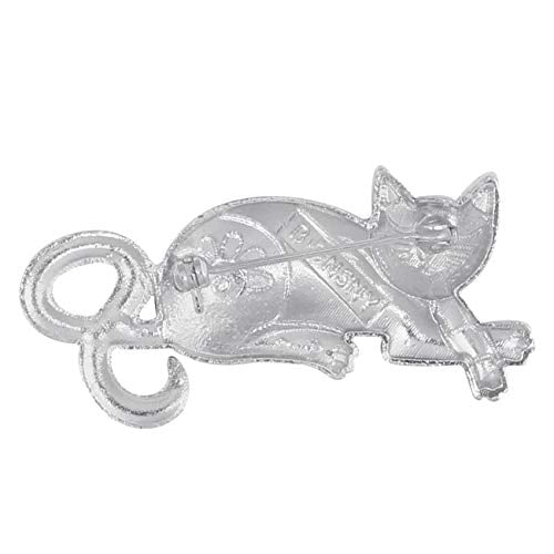 NEWEI Cat Brooch Pins for Women Girls Jacket Bag Charms Cat Pins Jewelry Gifts - color: Violet Purple