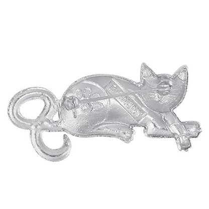 NEWEI Cat Brooch Pins for Women Girls Jacket Bag Charms Cat Pins Jewelry Gifts - color: Violet Purple
