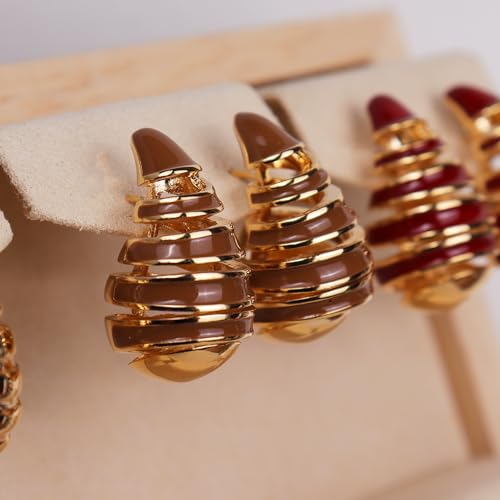 Sonateomber Gold Chunky Crystal Hoop Earrings for Women, Trendy Statement Sparkly CZ Rhinestone Thick Open Hoops Earings Hypoallergenic Wedding Prom Everyday Accessories Fashion Jewelry Gift - color: Btear
