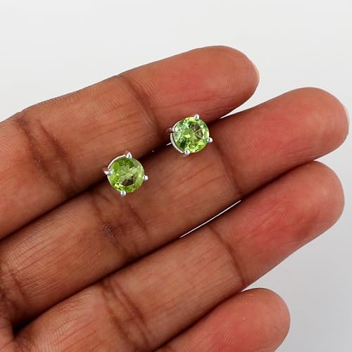 AAA Grade Natural Gemstone Studs Earring, Prong Setting Lightweight Earring, Handmade Bohemian Jewelry, Healing Crystals & Stones, Christmas Gift for Women