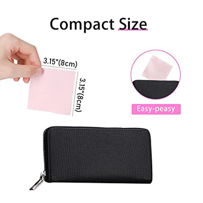 CATIFLIN 100pcs Jewelry Cleaning Cloth, Silver Polishing Cloth Individually Wrapped, Small Jewelry Polishing Cloth for Sterling Silver, Gold, Platinum and More (Pink, 3.15" x 3.15") - color: Pink