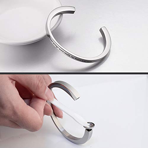 Dletay Urn Bracelet Cremation Bracelet for Ashes Memorial Ashes Bracelet Openable Cuff Bangle Bracelet - color: Your wings-Silver
