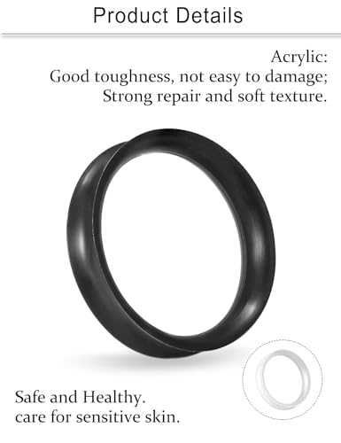 Cisyozi 10G-50mm Thin Silicone Gauges for Ear Flexible Double Flare Gauges Tunnels Expander Stretching Gauge Earlets Plugs Gauges Kit Earlets Retainer Same Sizes 3 Colors - style: Size: 38mm = 1 1/2 inch