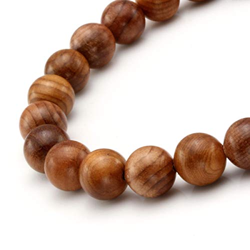 Eigso 6-8mm Wood Beads Bracelet Prayer Beads for Meditation Buddha Tibetan Bracelet for Men and Women - color: A2: 4 PCS 8mm