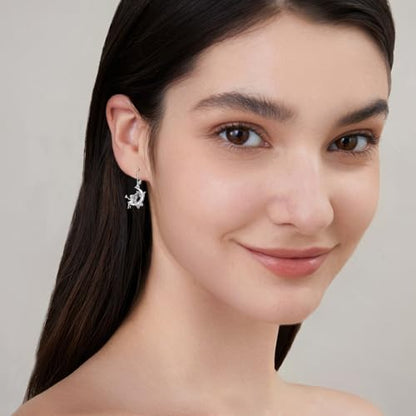 Fairy Gift Necklace/Earrings for Women 925 Sterling Silver Angel Elf Jewelry Gifts for Daughter - color: Earrings-C