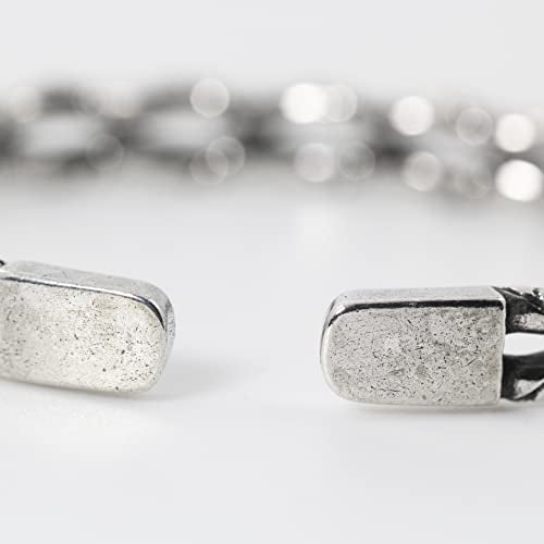 Innocence S925 Silver-Plated Antique Wide Feather Cuff Bracelet For Men Women Adjustable Retro Twisted Feathers Bracelets Gift Jewelry - color: Double Row