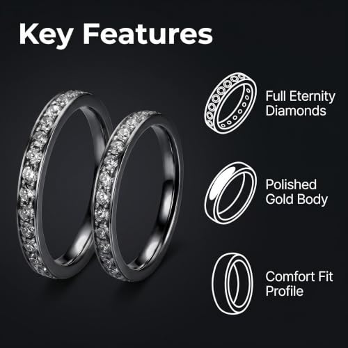 2-Pack 14K Gold Plated Stackable Rings for Oura Ring Gen 4 & Gen 3, Cubic Zirconia Simulated Diamond Stack Rings for Women - color: Silver