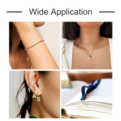 Craftdady Letter Charms Capital Pendants Mixed A-Z Initial Letter Number Charms DIY Bracelet Necklace Pendants for Jewelry Making, Gold, Antique Silver, Platinum - color: Golden