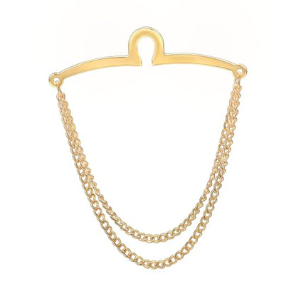 Yoursfs Tie Chains for Men Gold and Sliver Tie - style: Gold Double Tie Chains