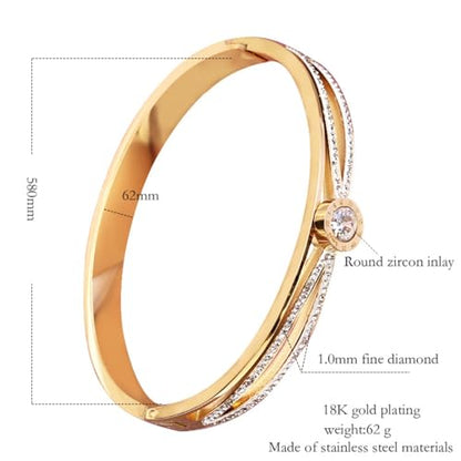 18K Gold Bangle Bracelets for Women 925 Sterling Silver Bracelets Bracelets Adjustable Boho Bracelets Stackble Cuff Bangle Bracelets for Men Women Chunky Gold Bangle Open Cuff Bracelets Christmas Gift - color: Bracelets-07