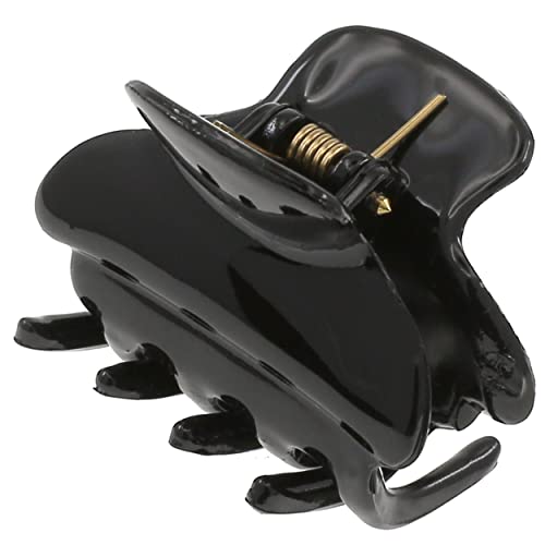 Camila Paris CP3554 French Small Hair Clips for Women, 1.5" Small Claw Clip Fashion Styling Mini Hair Clip Accessories for Women, Strong Hold No Slip Grip Cute Claw Clips, Made in France - color: Black 1.5"
