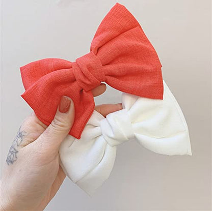 Hair Bow Clips, Stocking Stuffers for Women - French Hair Bows Barrette Hair Accessories for Adults Women Girl and Ladies - Ideal Gift for Birthday,Daily Wear and Holiday Present (6pcs)