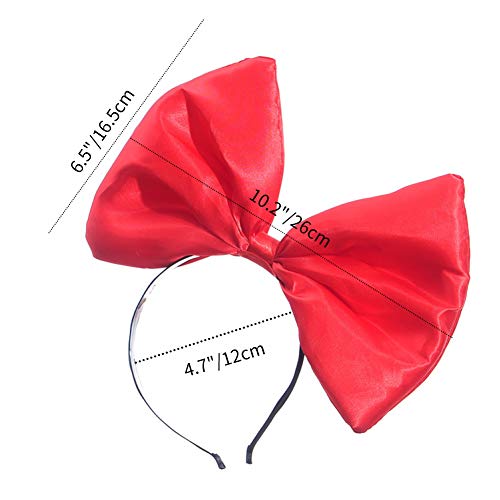 ZTL Women Huge Bow Headband Hairband Hair Hoop Accessories Party Props - color: Red
