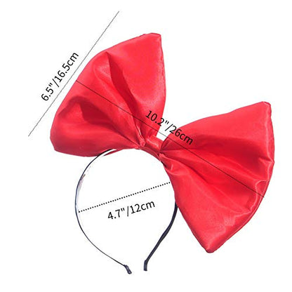 ZTL Women Huge Bow Headband Hairband Hair Hoop Accessories Party Props - color: Red