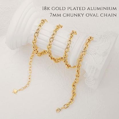 Adjustable 18k Gold Plated Waist Chain, Beach Bikini Body Chain, Handmade Boho Belly Chain - color: Q..chunky chain