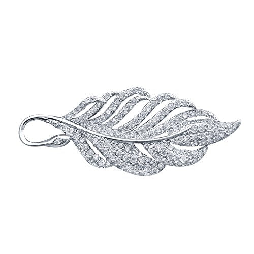 YOQUCOL Cubic Zirconia Crystal Rhinestone Wedding Brooch Pin for Women Brides Jewelry - color: D