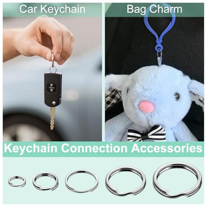 8mm 300 PCS Silver Tiny Split Key Rings for Jewelry Making, Double Loops Split Jump Rings Necklaces Bracelets Earrings Metal Mini Key Rings DIY Craft Hardware - color: 8mm(inside dia. 6.6mm) Tiny Rings Silver 300pcs